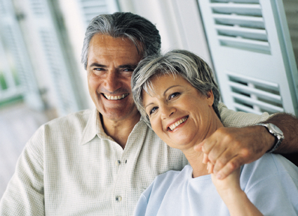 Older couple with great smiles