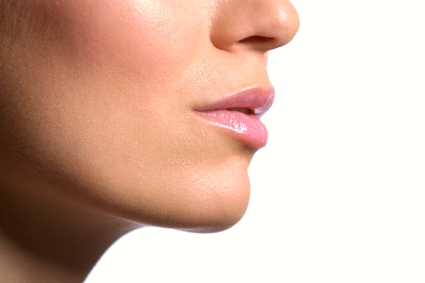 Side view of a woman's face