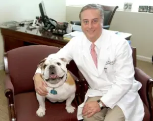 Dr. Pasqual with a bulldog